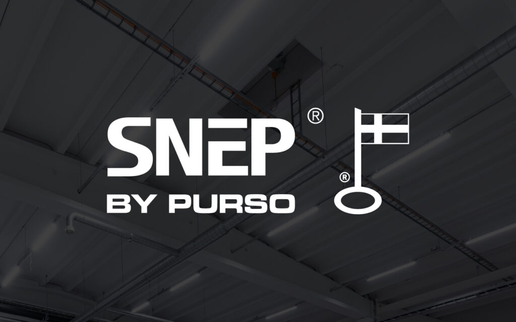You can identify Purso’s SNEP® luminaires by the Finnish Key Flag symbol